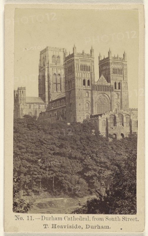 Durham Cathedral, from South Street; Thomas Heaviside, British, active Durham, England 1860s, 1865 - 1870; Albumen silver print