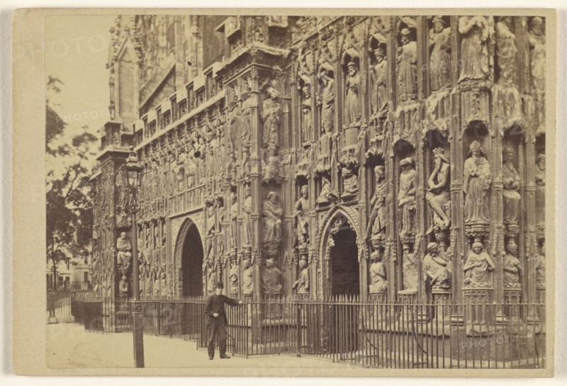 A cathedral, possibly Exeter; Francis Bedford, English, 1815,1816 - 1894, 1864 - 1865; Albumen silver print