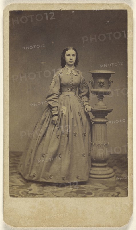 woman, standing; Charles Miller, American, active Burlington, Vermont 1860s, 1862; Albumen silver print
