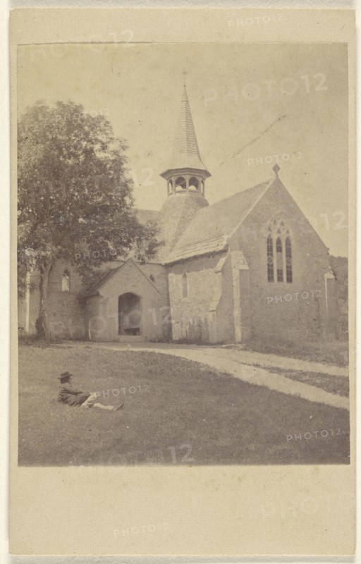 Old Shanklin Church; F. Moor, English, active Ventnor, Isle of Wight, England 1860s, 1865-1866; Albumen silver print