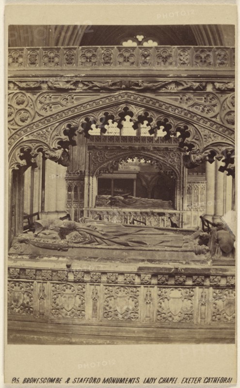 Bronescombe & Stafford Monuments, Lady Chapel, Exeter Cathedral; William Spreat, British, active Exeter, England 1860s