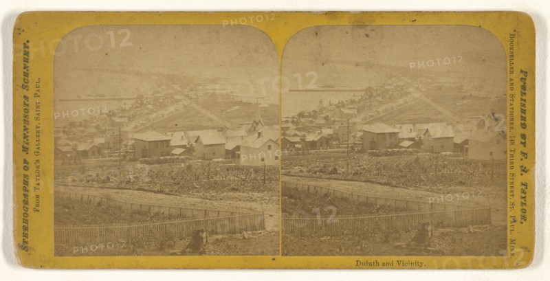 Duluth and Vicinity; F.A. Taylor, American, active 1870s - 1900s, about 1865; Albumen silver print
