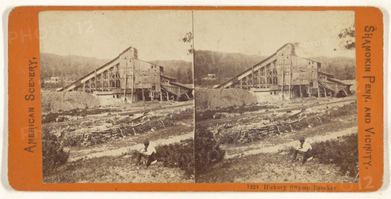 Hickory Swamp Breaker Shamokin, Pennsylvania; American; about 1870; Albumen silver print