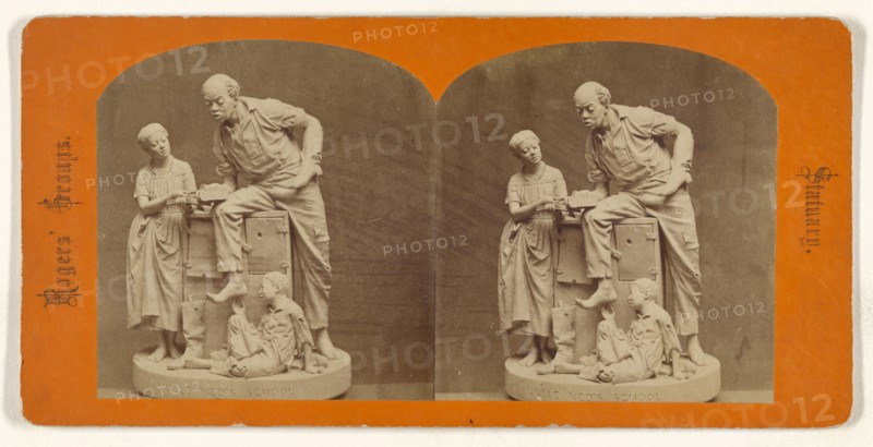 Uncle Ned's School; American; about 1870; Albumen silver print