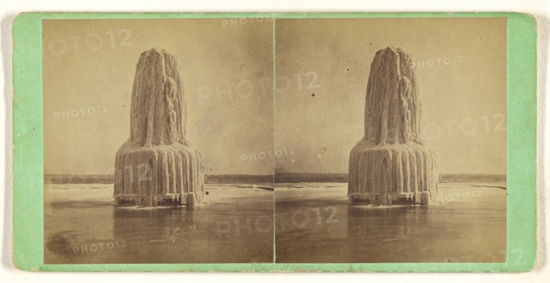 Frozen fountain; J.Q.A. Tresize, American, 1827 - 1881, about 1870; Albumen silver print