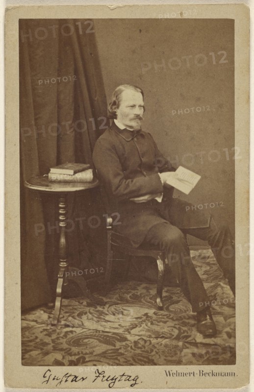 Gustav Freytag German novelist and playwright - Soll und Haber, 1816 - 1895; Bertha Wehnert-Beckmann, German, 1815 - 1901