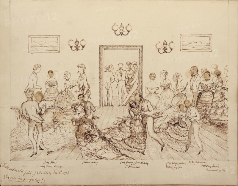Ball at Brocklesby; British; about 1870; Albumen silver print photo collage; 22.5 × 28.3 cm, 8 7,8 × 11 1,8 in