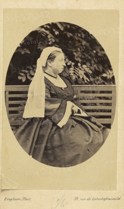 Queen Victoria; Robert Jefferson Bingham, British, 1824 - 1870, Paris, France; about 1862; Albumen silver print