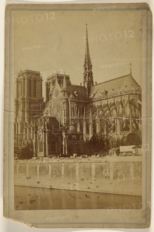 Notre Dame, lateral view; 1870s; Albumen silver print