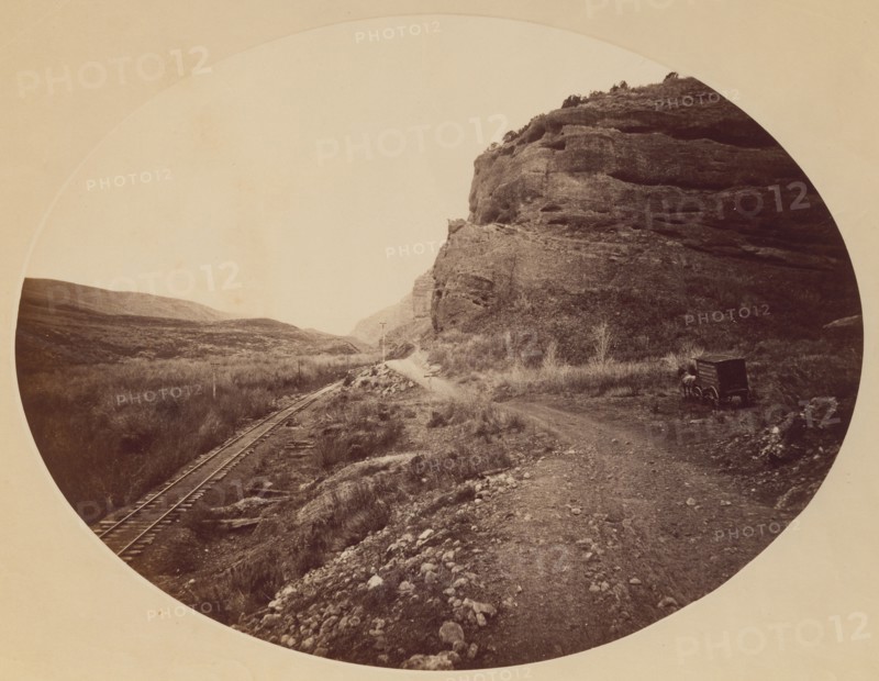 Red Rock in Echo Canyon, Utah; Carleton Watkins, American, 1829 - 1916, 1873 - 1874; Albumen silver print