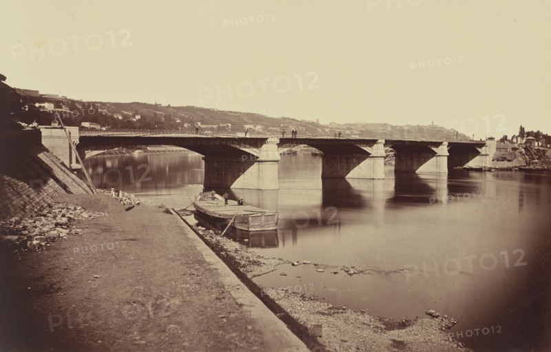 Pont de la Mulatière; Édouard Baldus, French, born Germany, 1813 - 1889, France; about 1861; Albumen silver print