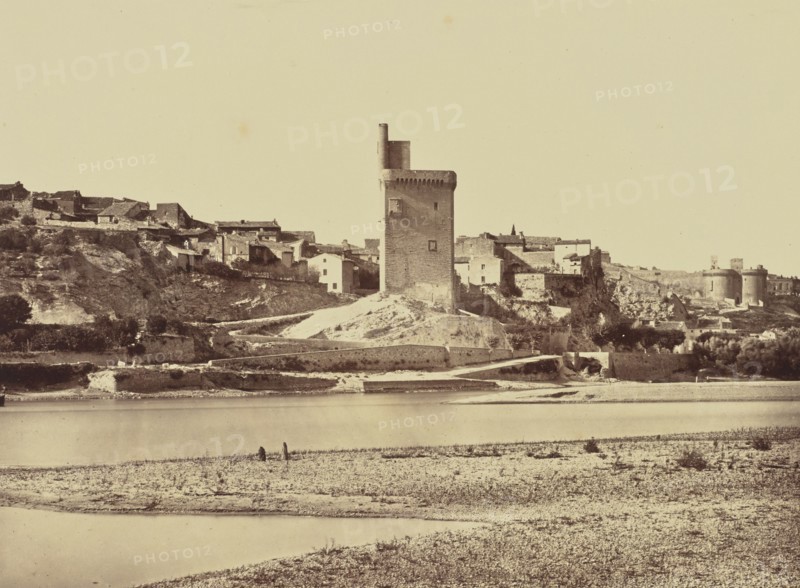 Villeneuve les Avignon; Édouard Baldus, French, born Germany, 1813 - 1889, France; about 1861; Albumen silver print
