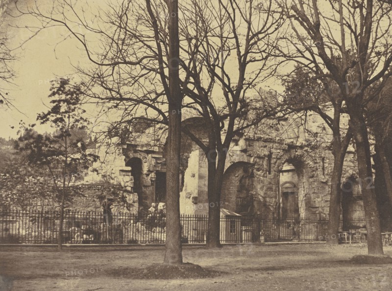 Nimes. Temple de Diane; Édouard Baldus, French, born Germany, 1813 - 1889, France; about 1861; Albumen silver print