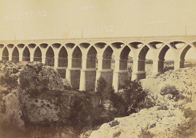 Viaduc de St. Chamas; Édouard Baldus, French, born Germany, 1813 - 1889, France; about 1861; Albumen silver print