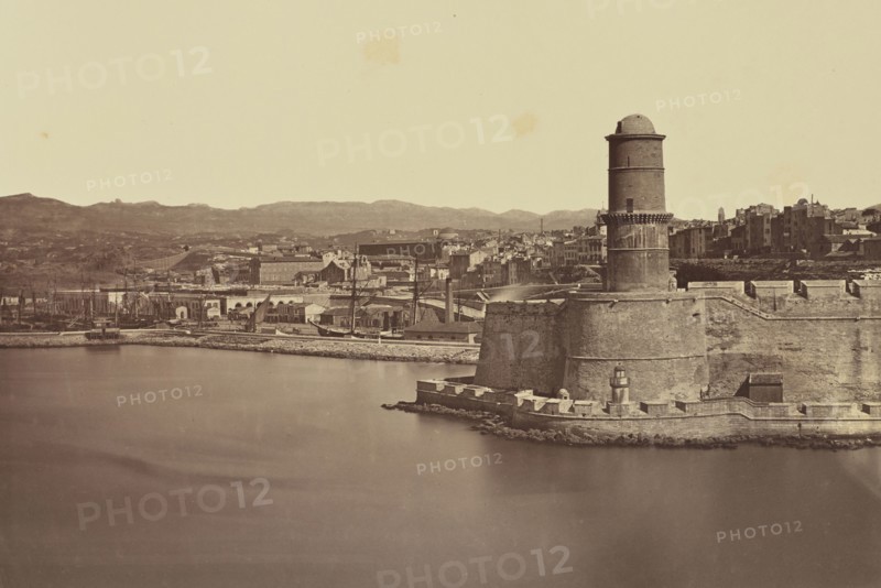 Marseille, Édouard Baldus, French, born Germany, 1813 - 1889, France; about 1861; Albumen silver print