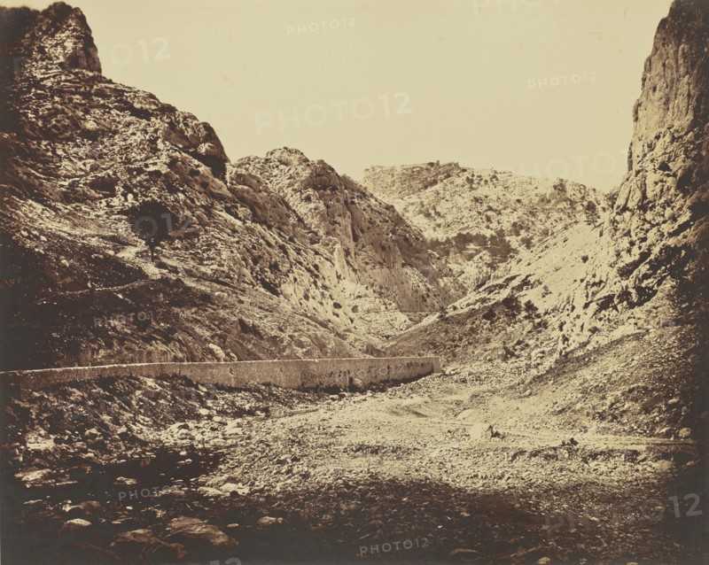 Gorges d'Ollioules; Édouard Baldus, French, born Germany, 1813 - 1889, France; about 1861; Albumen silver print