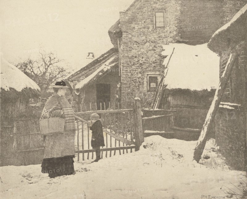 Going to Market - A Winter Scene; Peter Henry Emerson, British, born Cuba, 1856 - 1936, London, England; 1887; Photogravure