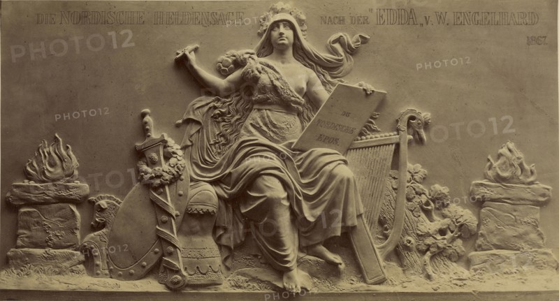 Saga, the Heroic Muse of the North; Ernst Alpers, German, active Hannover, Germany about 1867, Hanover, Germany; 1867; Albumen
