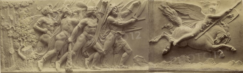 Valkyries Lead the Warriors; Ernst Alpers, German, active Hannover, Germany about 1867, Hanover, Germany; 1867; Albumen silver