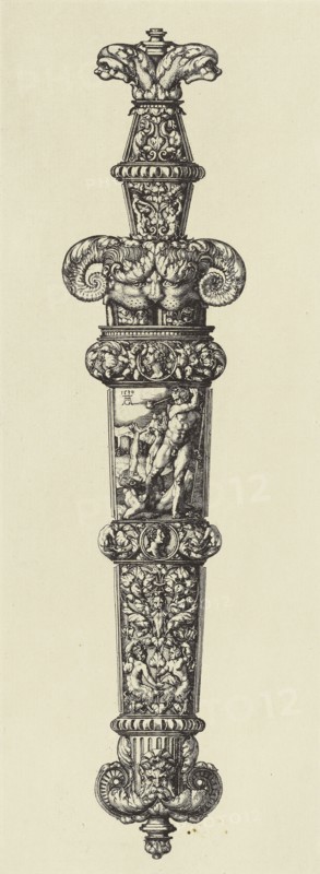 Design by Altengraever; Édouard Baldus, French, born Germany, 1813 - 1889, Paris, France; 1866; Heliogravure; 33.6 x 12.4 cm
