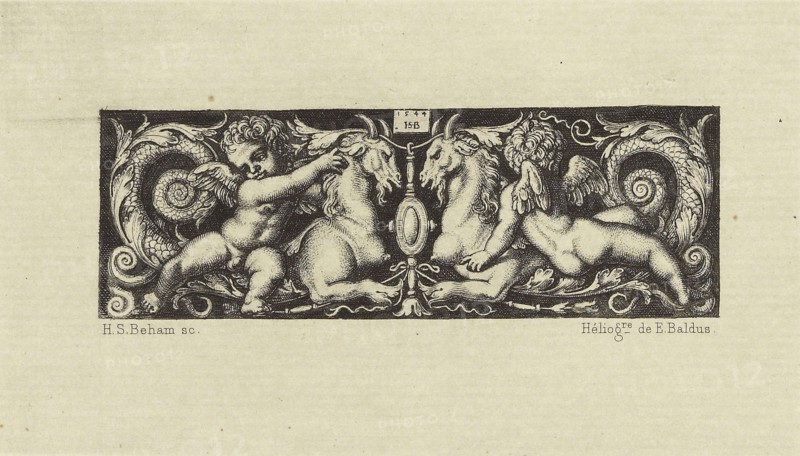 Design by Hans Sebald Beham; Édouard Baldus, French, born Germany, 1813 - 1889, Paris, France; 1866; Heliogravure