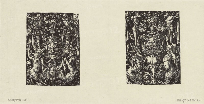 Design by Aldegräver; Édouard Baldus, French, born Germany, 1813 - 1889, Paris, France; 1866; Heliogravure; 6.5 x 13.8 cm