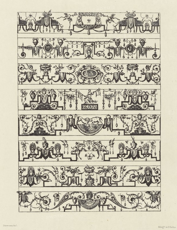 Design by Androuet du Cerceau; Édouard Baldus, French, born Germany, 1813 - 1889, Paris, France; 1866; Heliogravure
