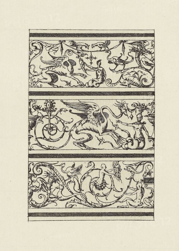Design after an Antique Painting; Édouard Baldus, French, born Germany, 1813 - 1889, Paris, France; 1866; Heliogravure