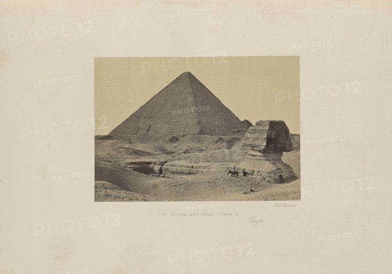 The Sphynx and Great Pyramid, Geezeh; Francis Frith, English, 1822 - 1898, Giza, Egypt; 1857; Albumen silver print