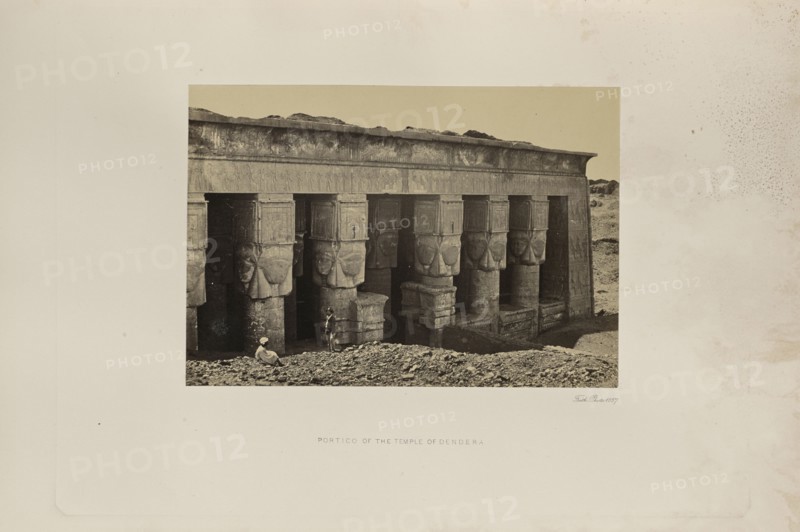 Portico of the Temple of Dendera; Francis Frith, English, 1822 - 1898, Dendera, Qena Governorate, Egypt; 1857; Albumen silver