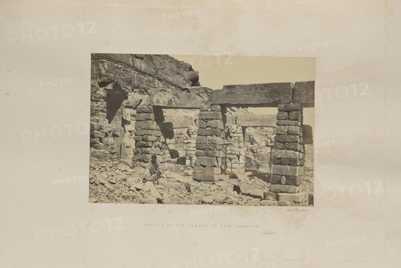 Portico of the Temple of Gerf Hossayn, Nubia; Francis Frith, English, 1822 - 1898, Nubia, Egypt; 1857; Albumen silver print