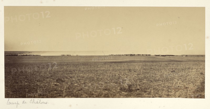 Maneuvers, Camp de Châlons; Gustave Le Gray, French, 1820 - 1884, Chalons, France; 1857; Albumen silver print