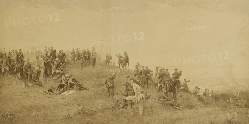 Sedan, Roi de Prusee, Prince Charles, Bismarck, Sur la Hauteursde la Marfee le 1er juin 70; Gustave Le Gray French, 1820 - 1884