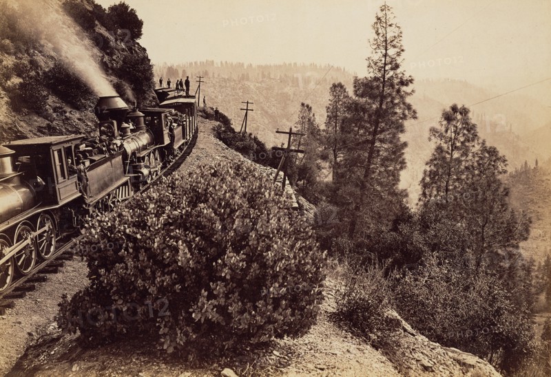 Cape Horn, C.P.R.R; Carleton Watkins, American, 1829 - 1916, about 1878 - 1885; Albumen silver print