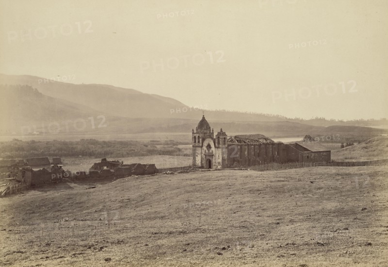Mission, San Carlos del Carmelo; Carleton Watkins, American, 1829 - 1916, about 1883; Albumen silver print