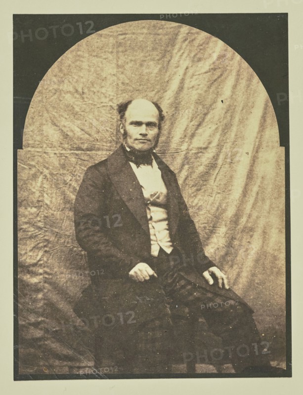Portrait of seated man; Hippolyte Bayard, French, 1801 - 1887, about 1840 - 1849; Albumen silver print