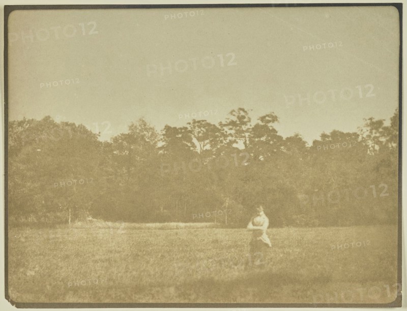 Landscape with Trees, Field, and Single Figure; Attributed to M.H. Nevil Story-Maskelyne, British, 1823 - 1911, England