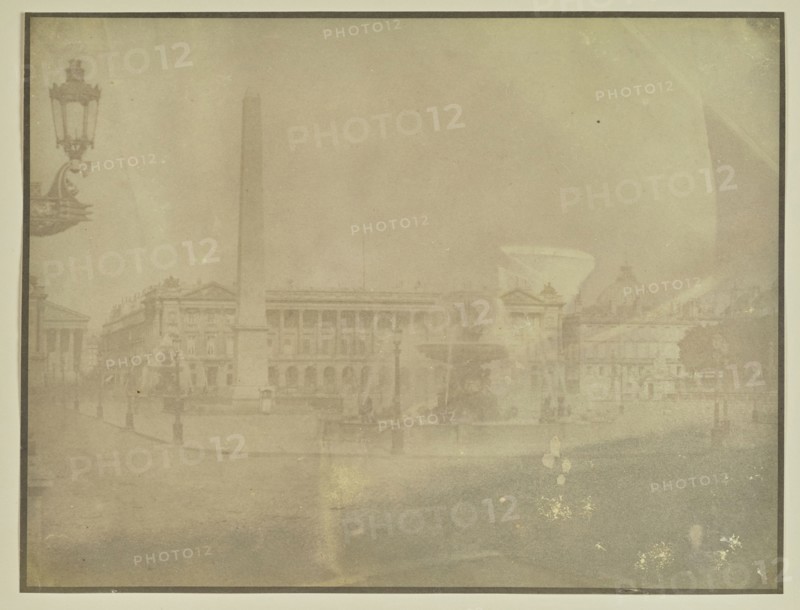 Place de la Concorde; Hippolyte Bayard, French, 1801 - 1887, Paris, France, Europe; 1843; Salted paper print; 17.5 x 22.9 cm