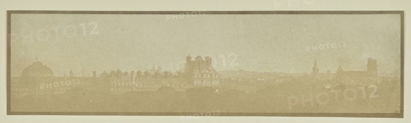Panorama of Paris with Louvre and Tuileries in Foreground; Hippolyte Bayard, French, 1801 - 1887, Paris, France; 1847; Salted