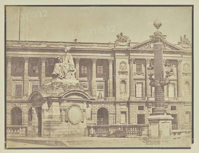 Statue of Lille, Place de la Concorde; Hippolyte Bayard, French, 1801 - 1887, Paris, France; 1847; Salted paper print