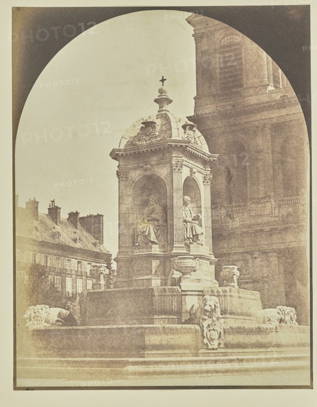 Fontaine Saint-Sulpice; Hippolyte Bayard, French, 1801 - 1887, Paris, France, Europe; about 1848; Salted paper print