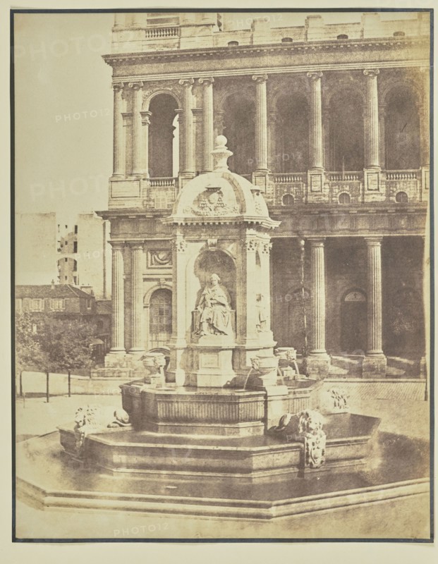 Fontaine Saint-Sulpice; Hippolyte Bayard, French, 1801 - 1887, Paris, France, Europe; about 1848; Salted paper print