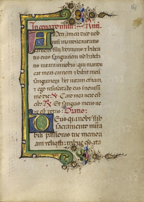 Decorated Initial A; Decorated Initial D; Ferrara, Emilia-Romagna, Italy; about 1469; Tempera colors, gold paint, gold leaf