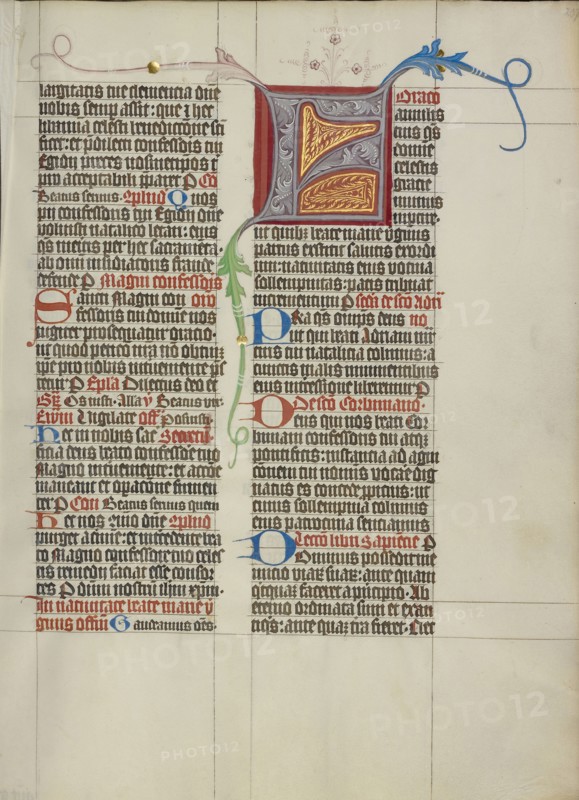 Decorated Initial F; Master Michael, Austrian, active about 1420 until the mid-15th century, Vienna, Austria; about 1420 - 1430