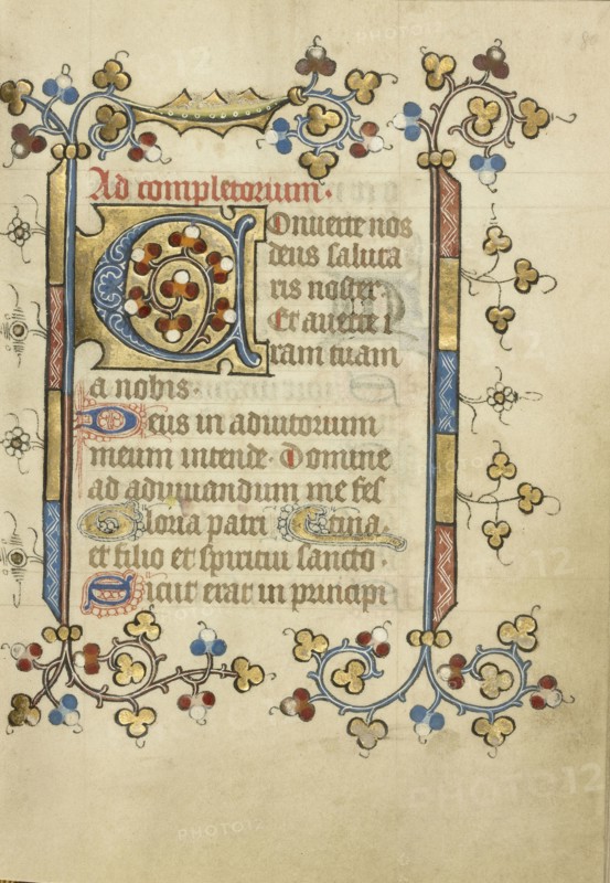 Decorated Initial C; Utrecht, probably, Netherlands; about 1405 - 1410; Tempera colors, gold leaf, and ink on parchment; Leaf