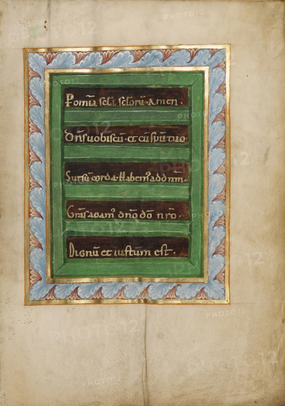 Decorated Incipit Page; about 1025 - 1050; Tempera colors and gold on parchment; Ms. Ludwig V 2, fol. 21