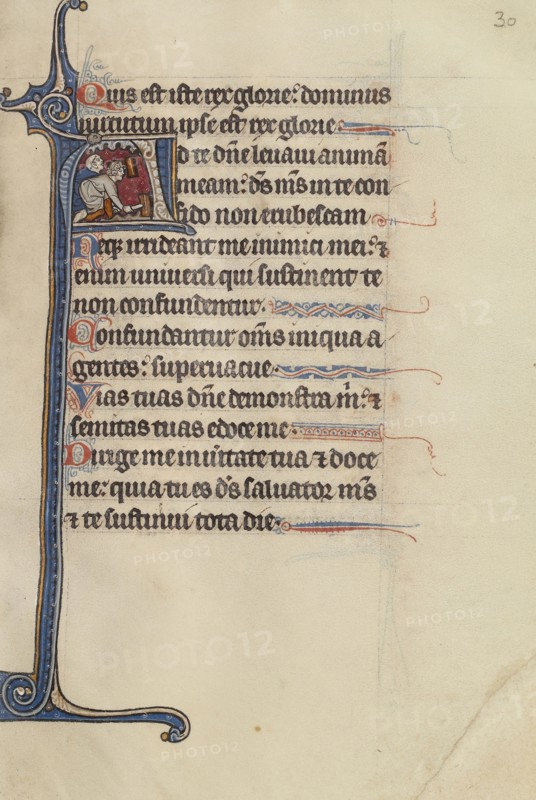 Initial A; Bute Master, Franco-Flemish, active about 1260 - 1290, Northeastern, illuminated, France; illumination about 1270