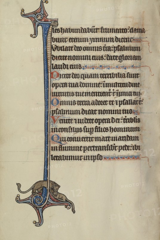 Initial J; Bute Master, Franco-Flemish, active about 1260 - 1290, Paris, written, France; illumination about 1270 - 1280