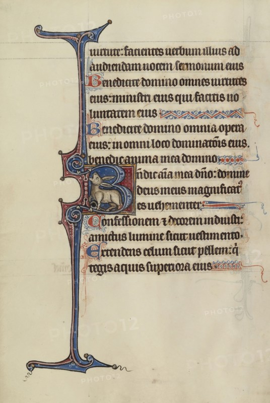 Initial B; Bute Master, Franco-Flemish, active about 1260 - 1290, Paris, written, France; illumination about 1270 - 1280