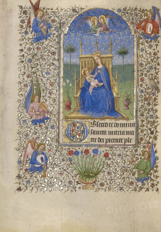 The Virgin and Child Enthroned; Spitz Master, French, active about 1415 - 1425, Paris, France; about 1420; Tempera colors, gold